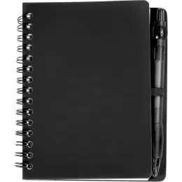 Mini Spiral Notebook with Pen Black